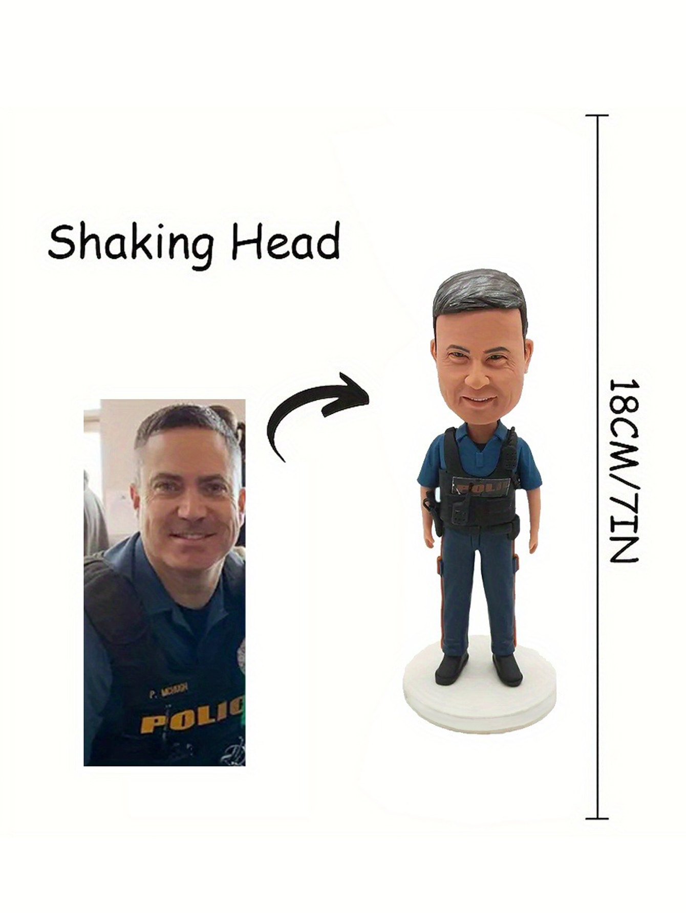 Exclusively Custom Handcrafted Clay Bobblehead Doll Cartoon Bobblehead Doll Single-Figure Style